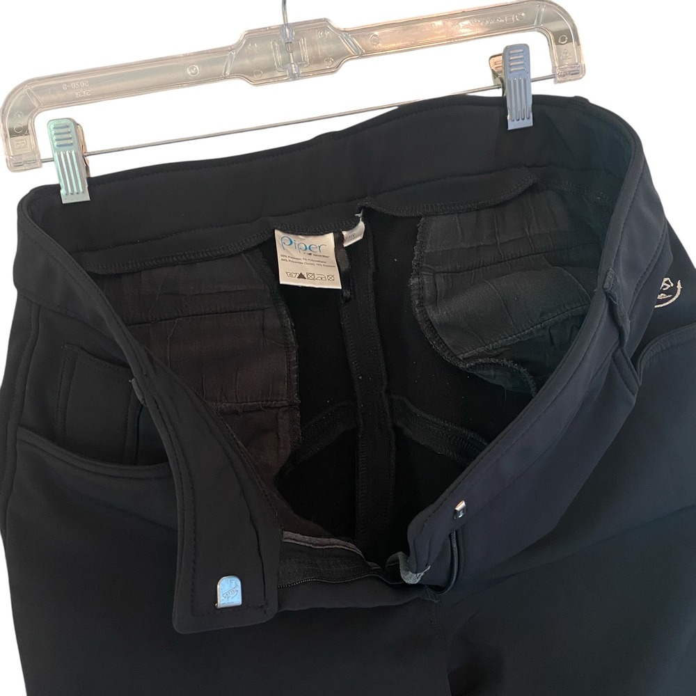 SmartPak Piper Black Knee Patch Riding Breeches Lined Pants 34R Equestrian - Picture 5 of 14